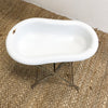 Vintage Enamelware Enamel Baby Bath w/Strand