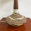 Mid Century Wood and Ceramic Table Lamp
