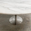 Round Carrara Marble Top Dining Table