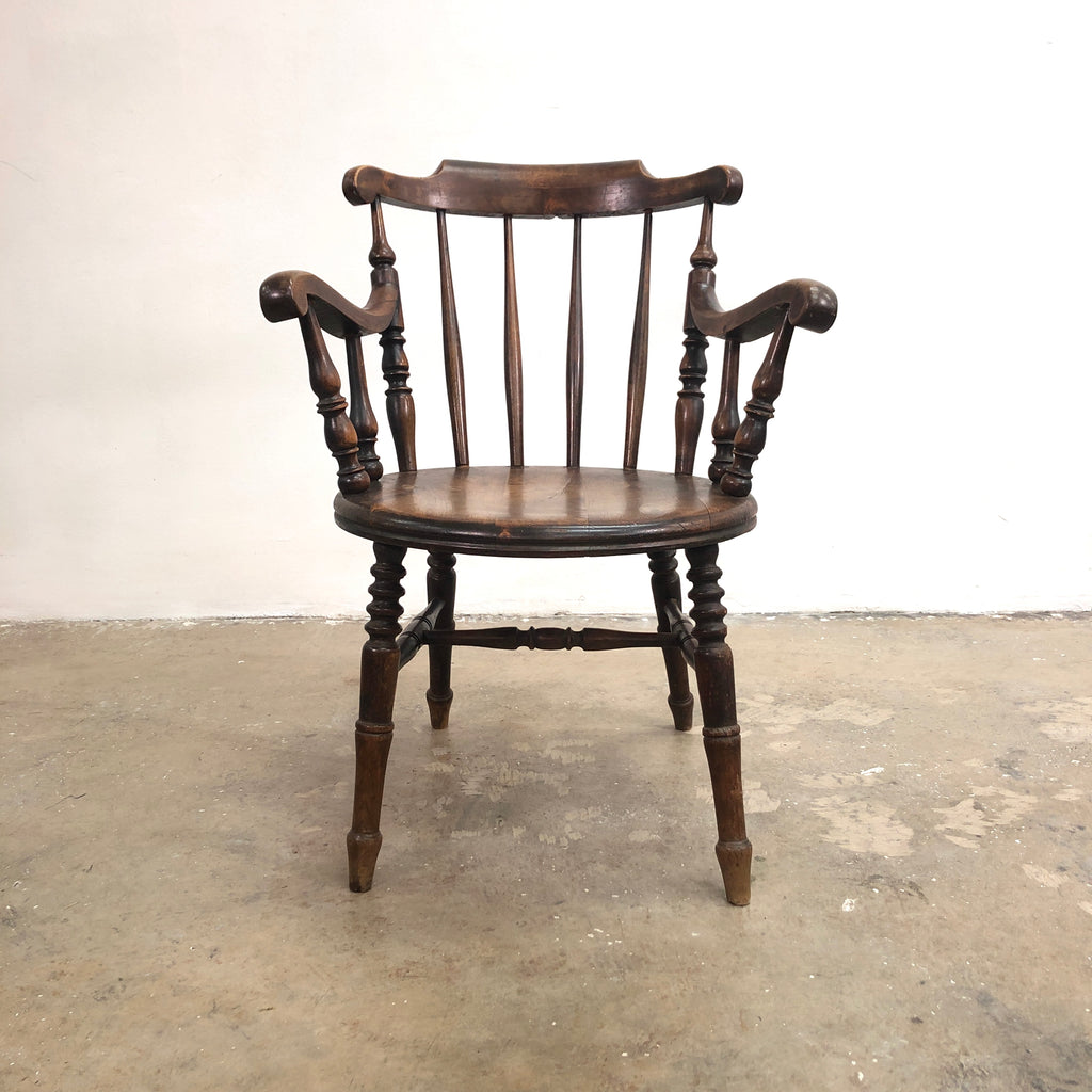 Antique Smokers Bow Windsor Armchair