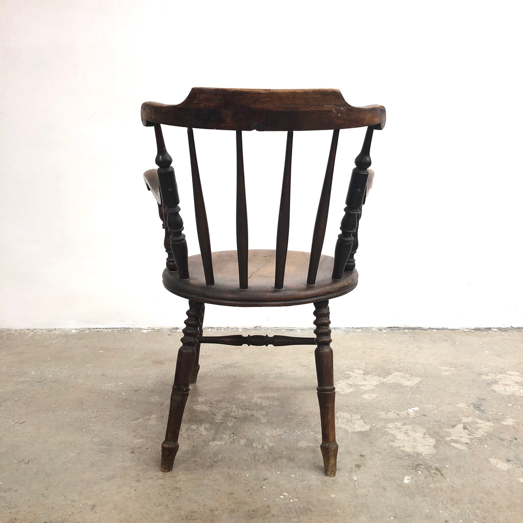 Antique Smokers Bow Windsor Armchair