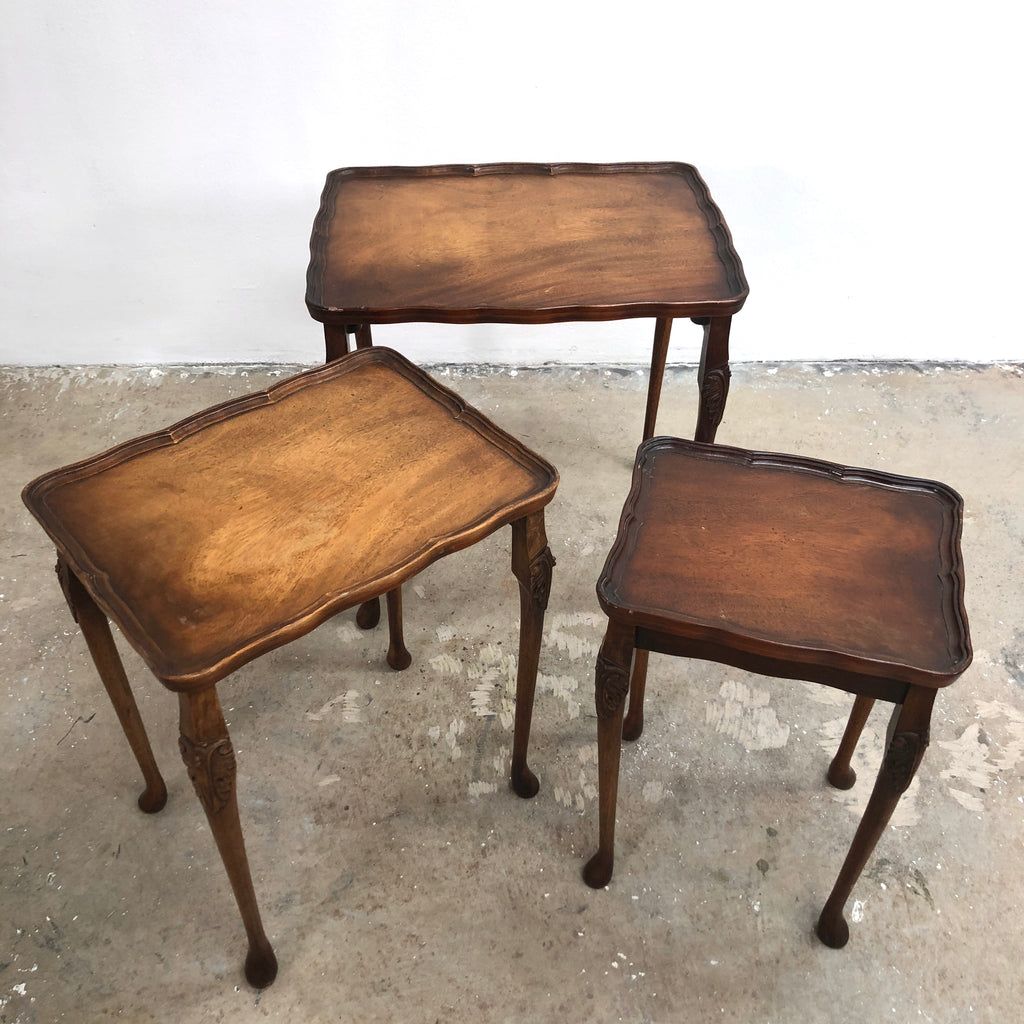 Antique Art Deco Nest of Side Tables
