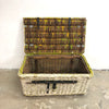 Antique Rustic Cane Wicker Chest Trunk