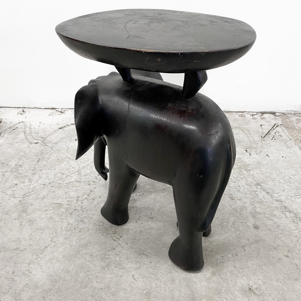 Vintage Elephant Figure Side Table