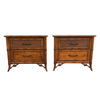 Vintage Faux Bamboo Pair of Bedside Tables