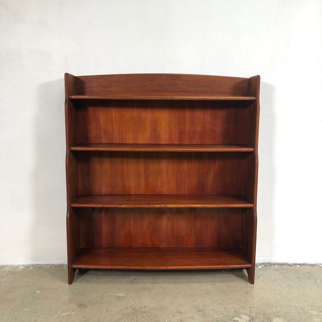 Mid Century Solid Oak Stepped Shelves