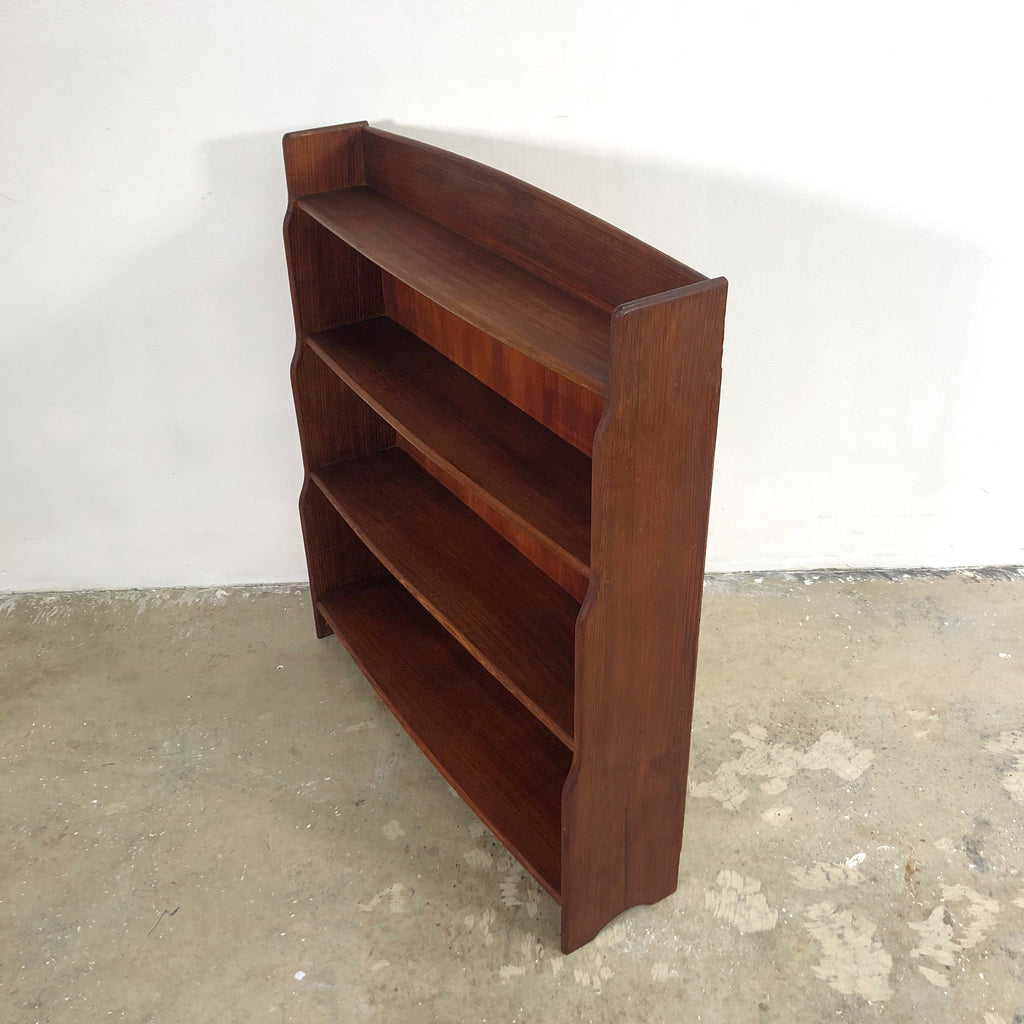 Mid Century Solid Oak Stepped Shelves