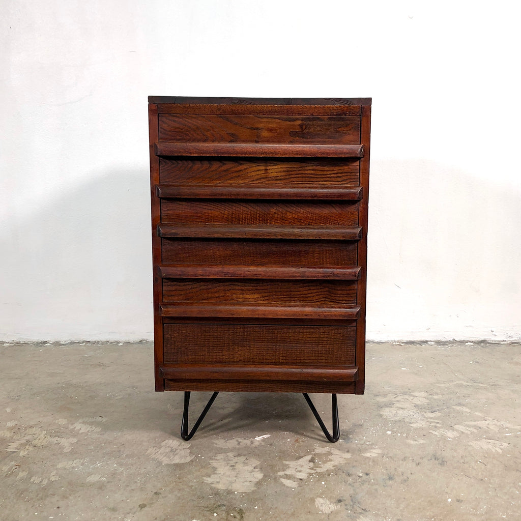 Bespoke Oak and Cedar Bedside Chest Of Drawers