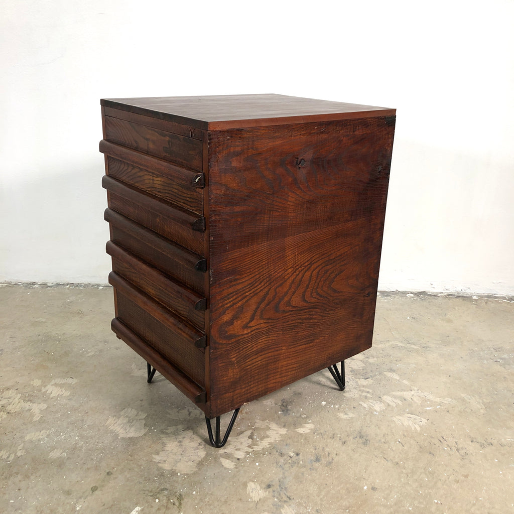 Bespoke Oak and Cedar Bedside Chest Of Drawers