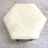 Vintage Danish Bobbin Stool With Leather Upholstery
