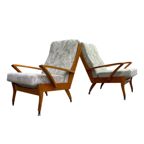 Pair of Mid Century Timber Frame Armchairs - Price for the pair