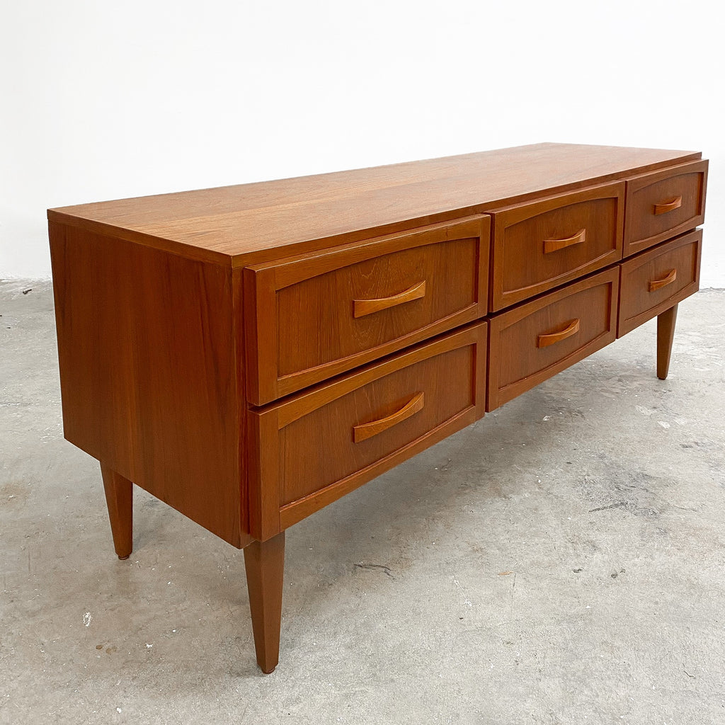 Mid Century Six Drawers Sideboard Cabinet