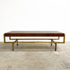 Restored Mid Century Walnut and Brass Coffee Table C1950