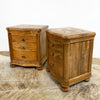 Pair of Parquetry Top Bedside Cabinets