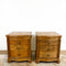 Pair of Parquetry Top Bedside Cabinets