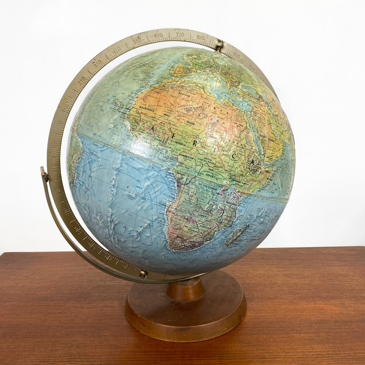 Vintage World Globe By Readers Digest