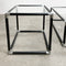 Vintage Modernist Glass Top Side Table