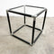 Vintage Modernist Glass Top Side Table