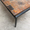 Mid Century Brutalist Copper Top Coffee Table