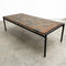 Mid Century Brutalist Copper Top Coffee Table