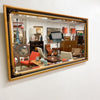 Vintage Bevelled Edge Mirror With Gold Frame