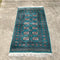 Vintage Handmade Green Wool Rug