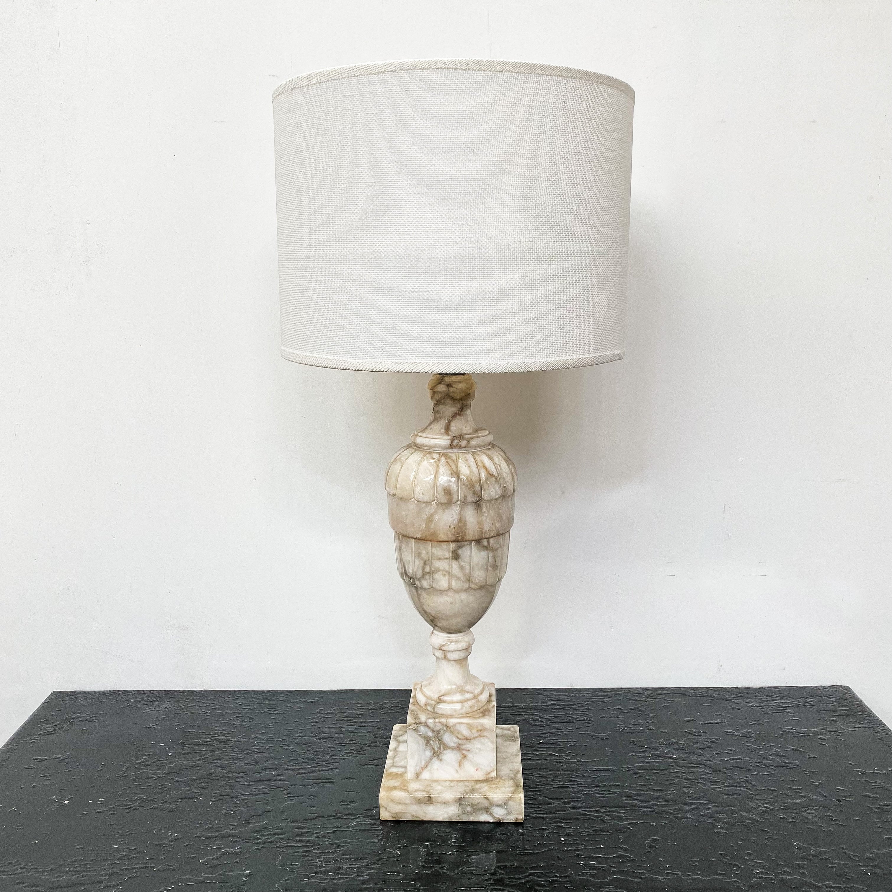 Vintage Marble Table Lamp With Shade– The Design Ark