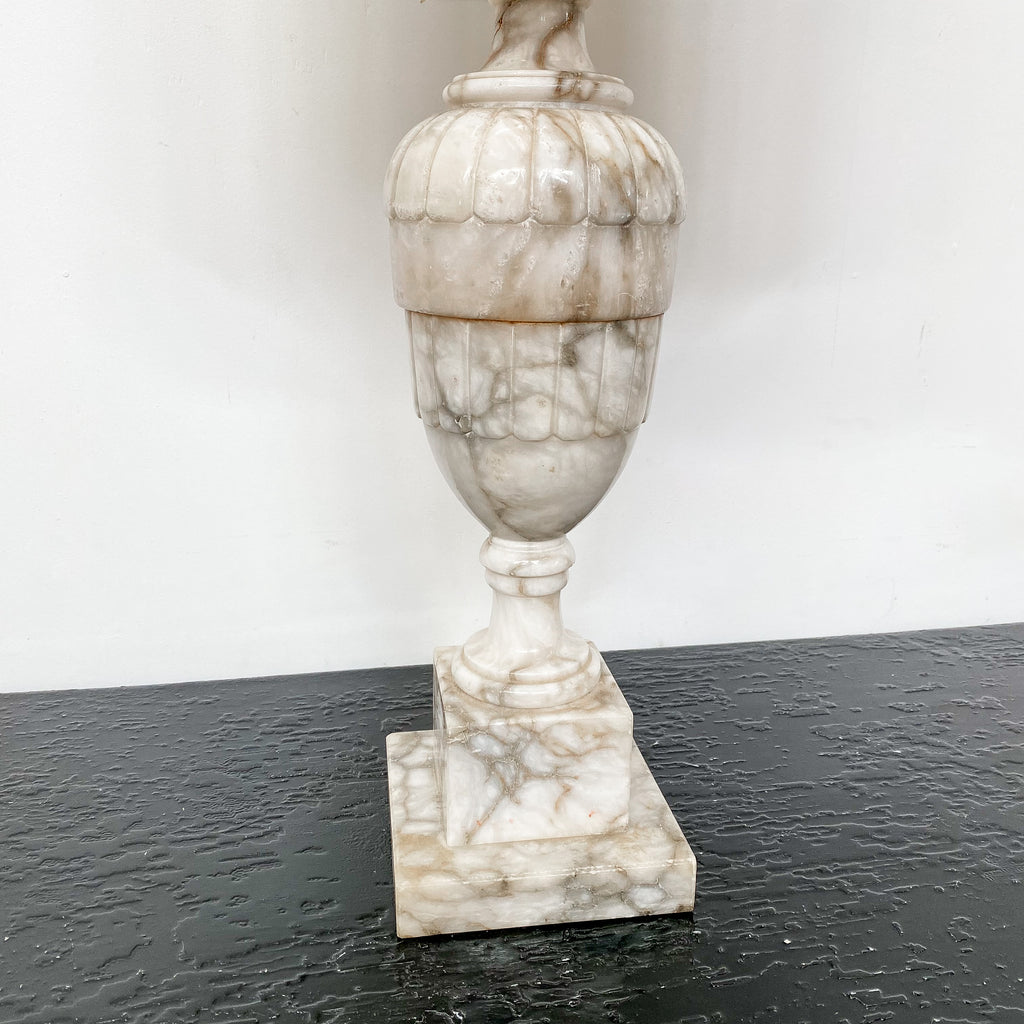 Vintage Marble Table Lamp With Shade
