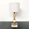 Vintage Marble And Brass Table Lamp