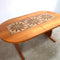 Stunning Danish Extension Table With Inlay Ceramic Tile Top