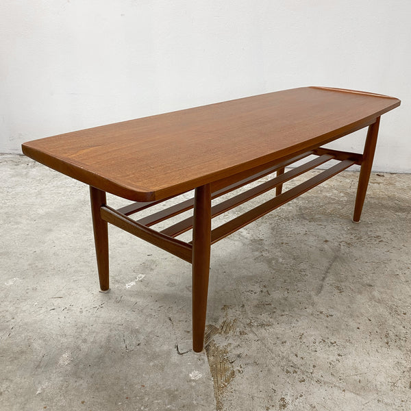 Restored Mid Century Parker Upturned End Coffee Table