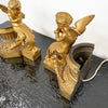Pair of 19th Century Antique Angel Wall Sconce or Table Lamps