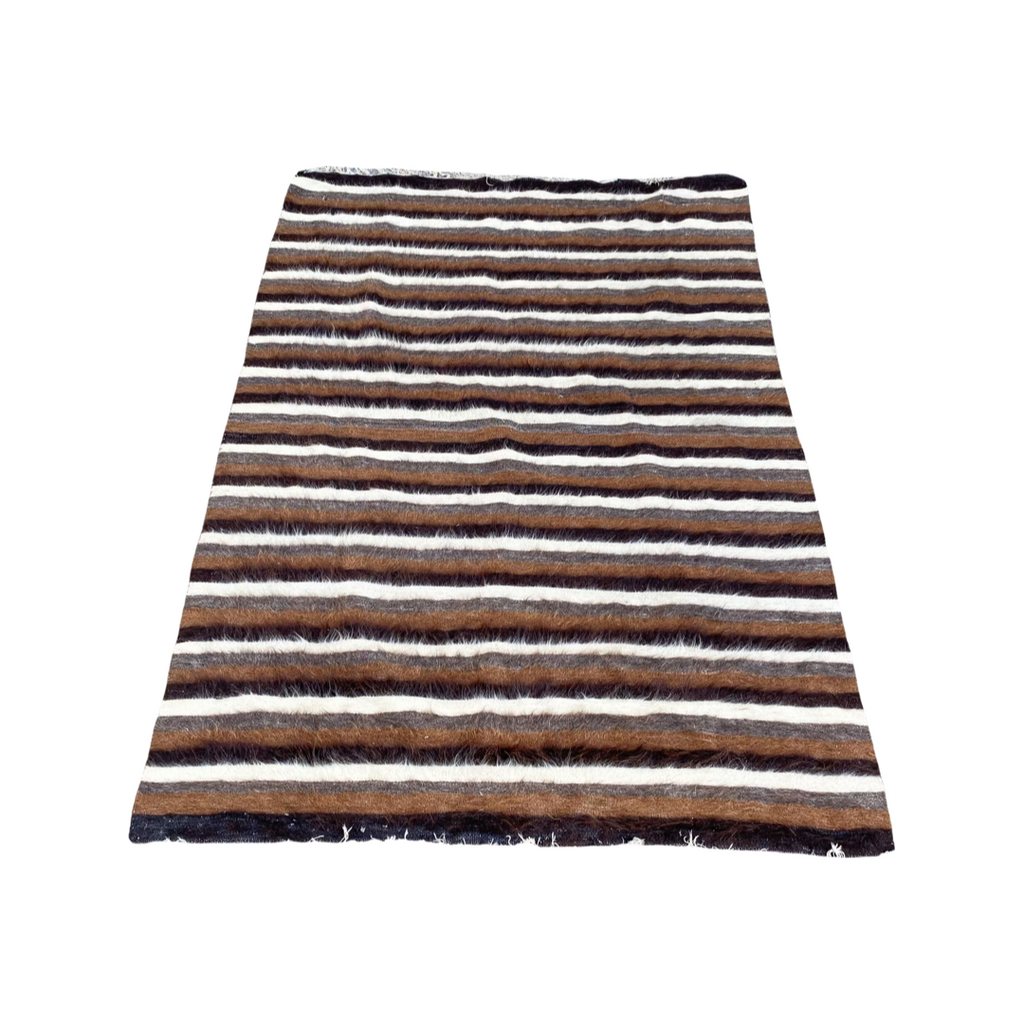 Mid Century Turkish Wool Goat Hair Rug