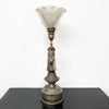 STUNNING PAIR OF SILVER PLATED ANTIQUE HORSE HEAD TABLE LAMPS