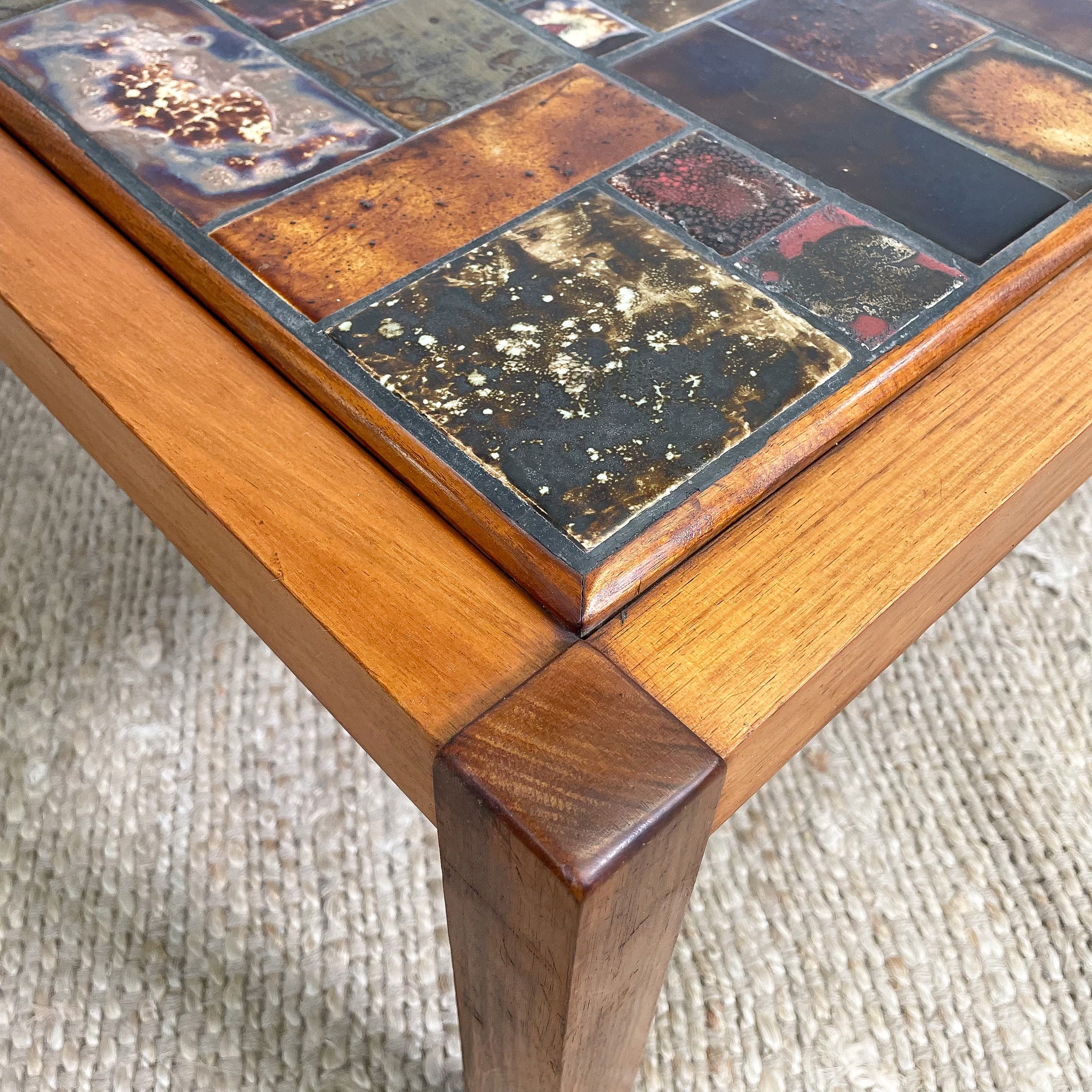 Funky Mid Century Tile Top Coffee Table– The Design Ark