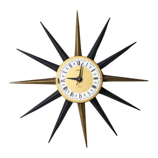 Mid Century Starburst Wall Clock