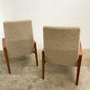 PAIR OF TEAK MID CENTURY HIGH BACK ARMCHAIRS