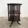 ANTIQUE REVOLVING BOOKCASE WITH MARBLE TOP