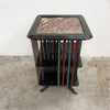 ANTIQUE REVOLVING BOOKCASE WITH MARBLE TOP