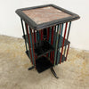 ANTIQUE REVOLVING BOOKCASE WITH MARBLE TOP