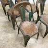 SET OF SIX BELGIAN INDUSTRIAL METAL DINING CHAIRS BY FIBROCIT