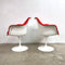 Pair Of 1960's Eero Saarinen Fully Upholstered Tulip Swivel Dining Chairs