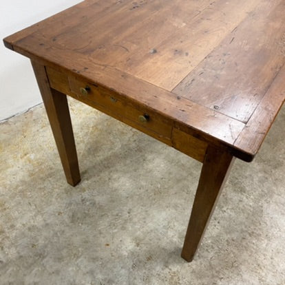 ANTIQUE FRENCH CHERRYWOOD FARMHOUSE DINING TABLE
