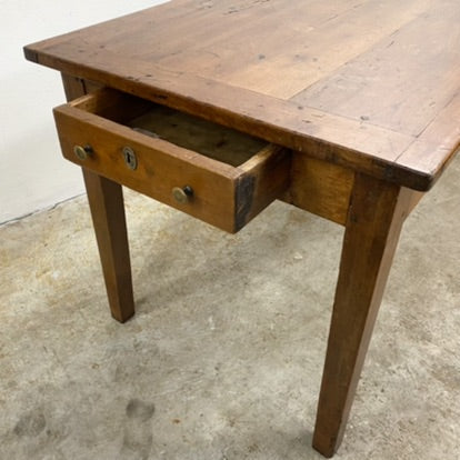 ANTIQUE FRENCH CHERRYWOOD FARMHOUSE DINING TABLE
