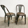 SET OF SIX BELGIAN INDUSTRIAL METAL DINING CHAIRS BY FIBROCIT