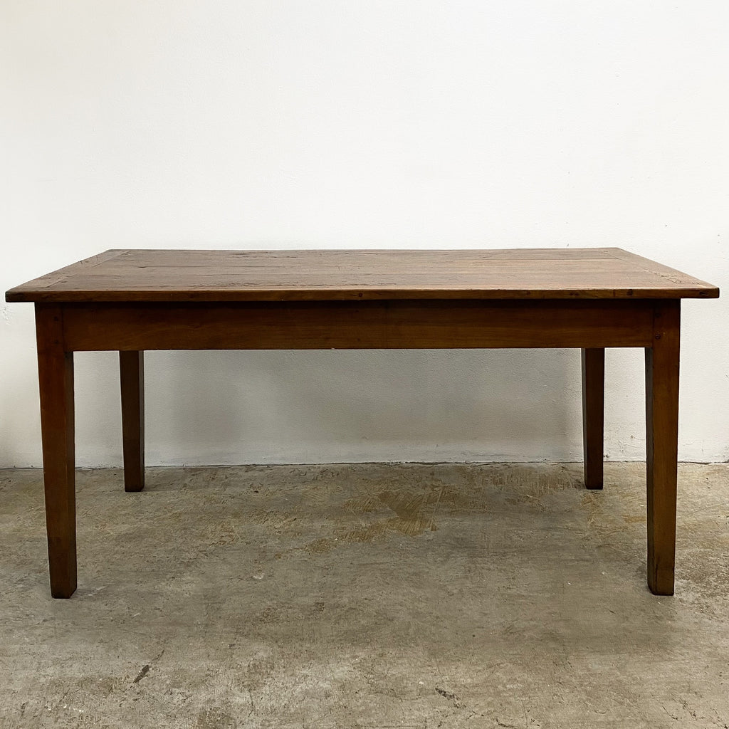 ANTIQUE FRENCH CHERRYWOOD FARMHOUSE DINING TABLE