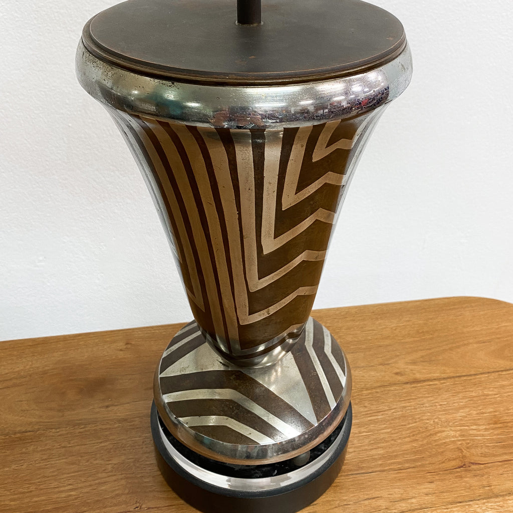 Lucien Gerfaux French Art Deco Pair of Table Lamps