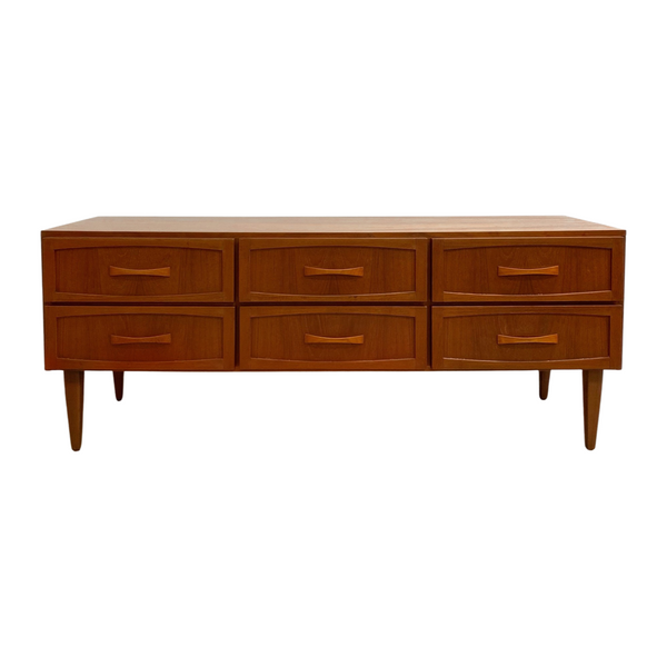 Mid Century Six Drawers Sideboard Cabinet