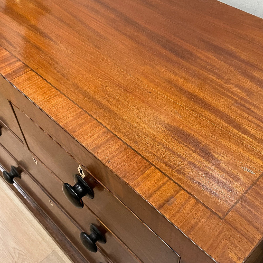 Inlaid Georgian Chest Of Drawers c1840