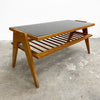 Mid Century Black Vitrolite Coffee Table